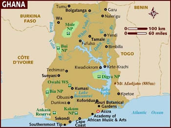 Map of Ghana